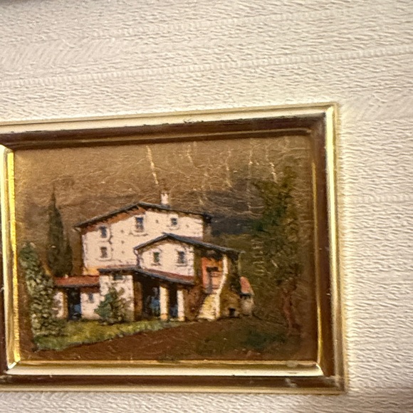 Vintage Italian 23k Gold Leaf Foil Chromolithographs Set of 2 - Picture 8 of 8